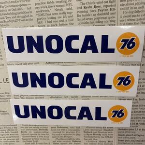 ステッカー 3枚 セット / UNOCAL76 ユノカル76 アメリカン雑貨 ユニオン76 アメリカン雑貨 オイル 車 バイク 防水 ロゴ アクセサリー