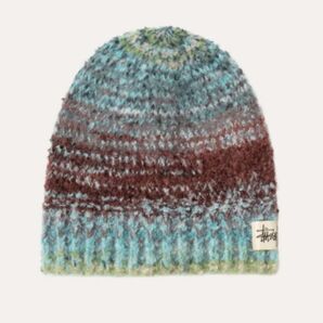 2025新作 STUSSY SKULLCAP TEXTURED YARN - BLUE MULTI
