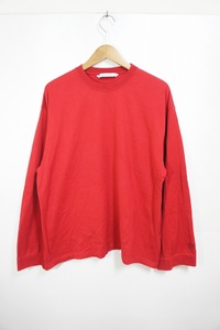 18SS JOHN LAWRENCE SULLIVAN ジョン ローレンス サリバン ワイド スリーブ カットソー ロングスリーブTシャツ 5A030-0618-65 赤 S 1103K