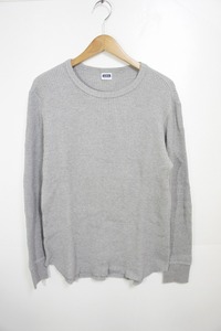 美品 17AW UNIVERSAL PRODUCTS ユニバーサル プロダクツ HEALTH KNIT 長袖 サーマル カットソー ロングスリーブTシャツ L 灰 324K