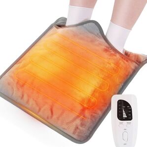 電気足温器 フットウォーマー 6段階温度調節可 4段階タイマー機能 足元ヒーター 30秒速暖 丸洗い可 省エネ PSE認証済み