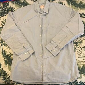 ライトブルー 長袖シャツ ポケット付き