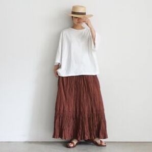 ichi Cotton Voile Crinkle スカート