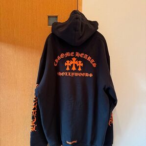 CHROME HEARTS (クロムハーツ) オレンジセメタリークロス パーカー 美品!!