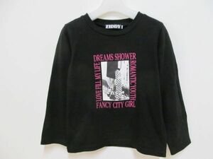 (38208)ZIDDYjiti Bebe girl T-shirt cut and sewn long sleeve black 130.