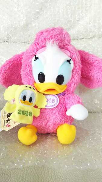 新品 未使用 タグ付き ディズニー TDL TDS お正月 2018年 干支 戌年 いぬ 犬 イヌ 着ぐるみ ぬいぐるみ デイジー & 指人形 ドナルド