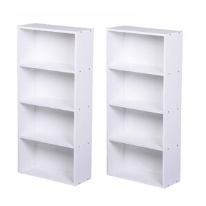 本棚 幅42cm(ホワイト)2個セット 小4 白 2