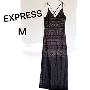 EXPRESS 【M】エクスプレス レースキャミワンピース ブラック