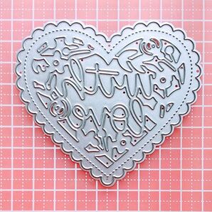 with love ハート型カッティングダイ スクラップブッキング