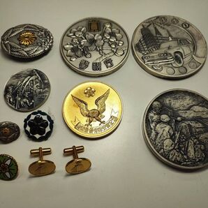 警視庁 記念メダル・バッジ・カフスセット 10点 純銀製品有