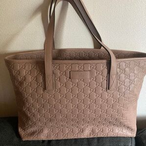 GUCCI グッチ シマ GG柄 トートバッグ ピンクベージュ