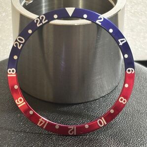 36.5mmアルミベゼルインサート NH系 GMTタイプ 赤青