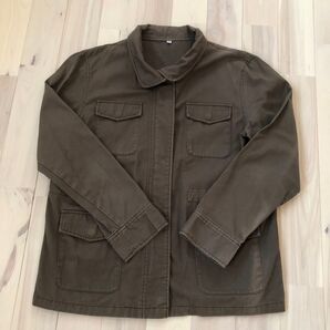 【訳あり】ミリタリージャケット カーキ L ジャケット
