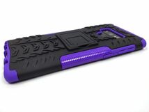 Galaxy Note 9 SC-01L SCV40用 ソフトケース 耐衝撃カバー スタンド タイヤ パープル_画像6