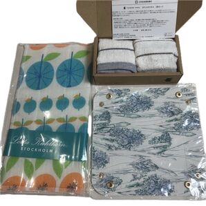 三井住友信託銀行 TSUBAME TOWEL おてふきタオル 2枚・かやふきん1枚・トレイ