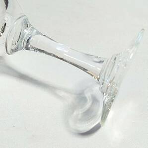 切子 リキュールグラス 酒器 ガラス製 4コ 脚付杯 口径約5cm 高さ約11.5cm 【1766】の画像9