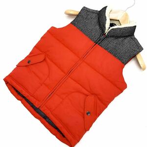 # Gap GAP [ red × gray!] cotton inside the best down vest 120cm [ child. protection against cold .! beautiful goods ][ easy to drive polyester cotton inside!]#CE63