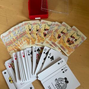 NICHITEN CO.,LTD ディズニー ミッキー&ミニー トランプ プラスチックケース付 LOVE STORY レトロ