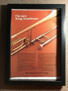 * 1970 period King trombone original advertisement / King *