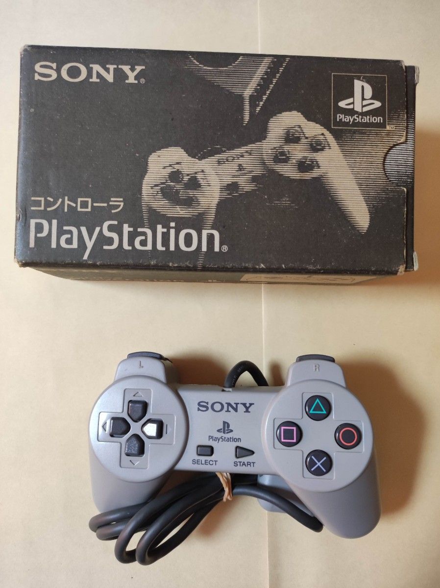 ソニー 純正 プレイステーション 初代 コントローラ グレー PS1 SCPH-1010