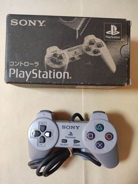 ソニー 純正 プレイステーション 初代 コントローラ グレー PS1 SCPH-1010