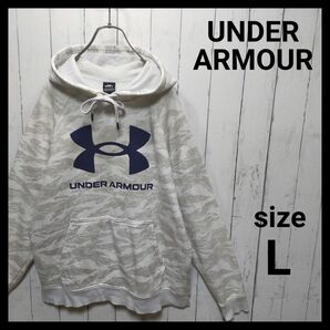 【UNDER ARMOUR】 プルオーバースウェットフーディ 総柄 E841