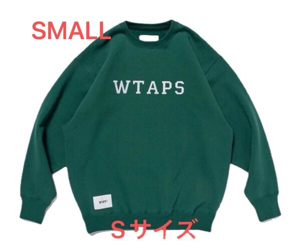 未使用 S 24SS WTAPS ACADEMY SWEATER COTTON COLLEGE GREEN ダブルタップス