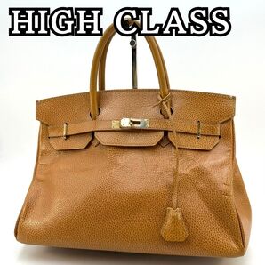 HIGH CLASS ハイクラス ハンドバッグ 35 レザー ライトブラウン 人気デザイン