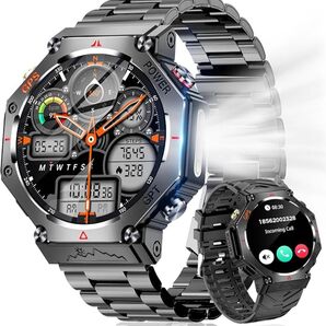 新品 スマートウォッチ 軍用規格 1.39インチ 腕時計 3ATM防水 耐衝撃性