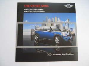  Mini price & specification 2008 year 2 month version catalog 