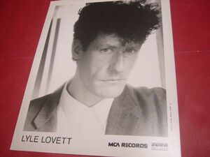 【稀少】公式プロモフォト 大判写真 ライル・ラヴェット LYLE LOVETT MCA RECORDS OFFICIAL PROMO PHOTO