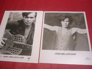 [ rare ] official promo photo large size photograph 2 pieces set John *me Len camp JOHN MELLENCAMP COLUMBIA MERCURY RECORDS OFFICIAL PROMO PHOTO