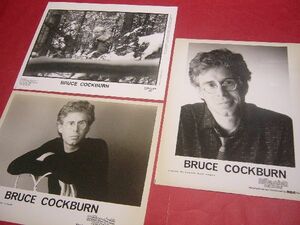 【稀少】公式プロモフォト 大判写真 3枚セット ブルース・コバーン BRUCE COCKBURN COLUMBIA RCA RECORDS OFFICIAL PROMO PHOTO