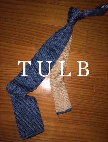 美品 タルブ スカイブルーニット ニットタイ