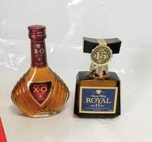 SUNTORY WHISKY ミニボトル　ミニチュア　グラス　付き　50ml サントリー　ウイスキー　ローヤル15年　royal xo _画像8