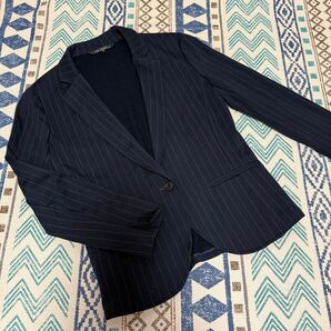 23区 ストライプジャケット ネイビー