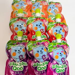 Qoo ぷるんぷるんゼリー飲料 ぶどう りんご みかん 9個セット まとめ売り