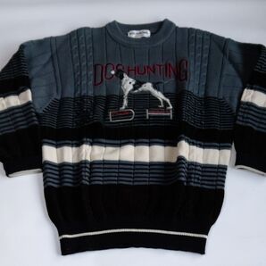 DOG HUNTING ドッグハンティング ニット セーター 犬柄 マルチカラー