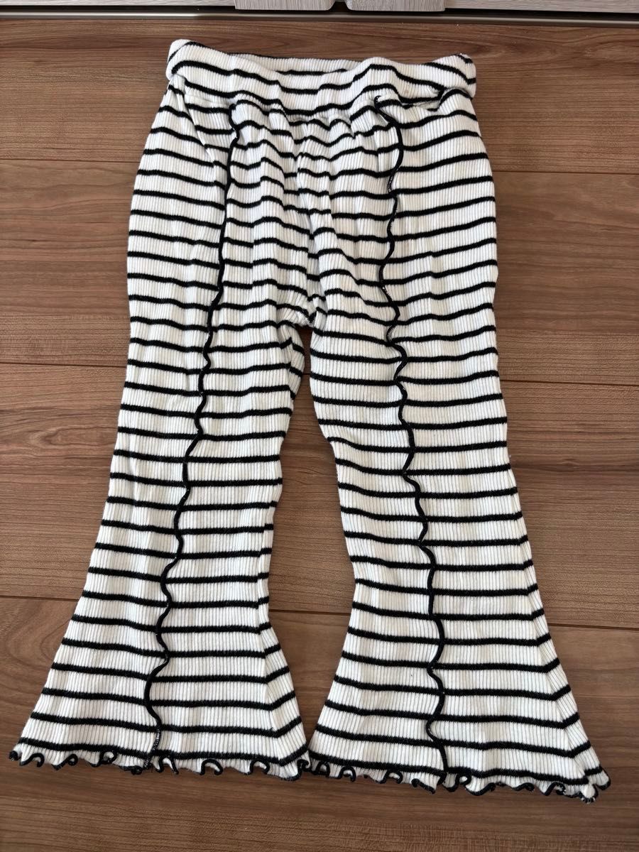 マイリトルワンダー　ボーダー　フレアリブレギンス　95