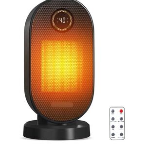 セラミックヒーター 小型 瞬暖 2段階暖風PSE認証ブラック