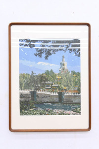 HZ68 frame picture ..ju- tongue scenery ornament width 57×75cm