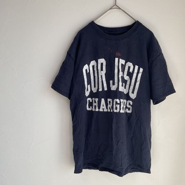 Champion COR JESU CHARGERS Tシャツ M ネイビー 半袖Tシャツ USA製