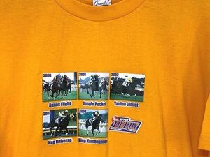 競馬 JRA 第72回 日本ダービー Tシャツ フォトプリント アグネスフライト ジャングルポケット タニノギムレット等 サイズL [A5]