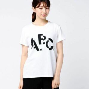 美品 正規品 A.P.C. DECALE ロゴ 半袖 Tシャツ ホワイト ブラック XS ユニセックス 完売 APC アーペーセー @a664の画像8