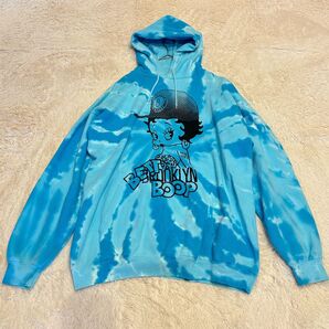 BettyBoop New York Brooklynスウェット パーカー 2XL 大きいサイズ タイダイ柄