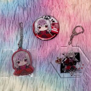 アニメK RETURN OF KINGS グラフアート ぴた!でふぉめ 櫛名アンナ アクリルキーホルダー 缶バッジ 3点