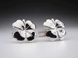  Dunhill silver 925 clover cuff links cuffs 