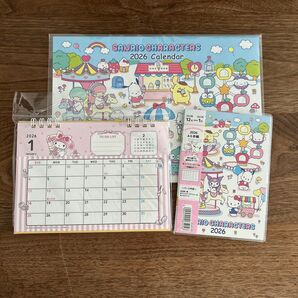 サンリオキャラクターズ 卓上カレンダー 2026年 3点 サンリオ マイメロ スケジュール帳
