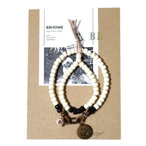 訳あり値下中ペットチョーカーと飼い主様 本革手作りブレスレット犬猫等ネックレス新品白