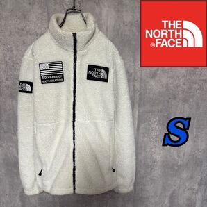 ノースフェイス リモフリースジャケット ボアジャケット ボアブルゾン ホワイト メンズS THE NORTH FACE フリース